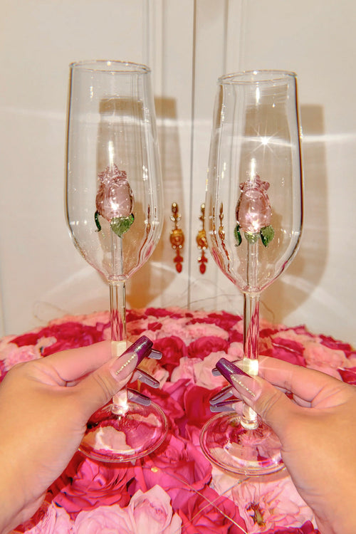 Rose Quart Glass